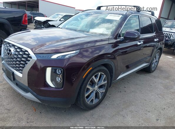 KM8R44HE3LU037622 2020 HYUNDAI PALISADE Burgundy Przód lewy