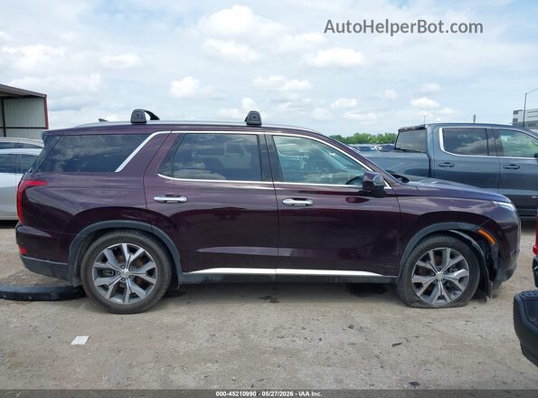 KM8R44HE3LU037622 2020 HYUNDAI PALISADE Burgundy Widok wnętrza z tyłu