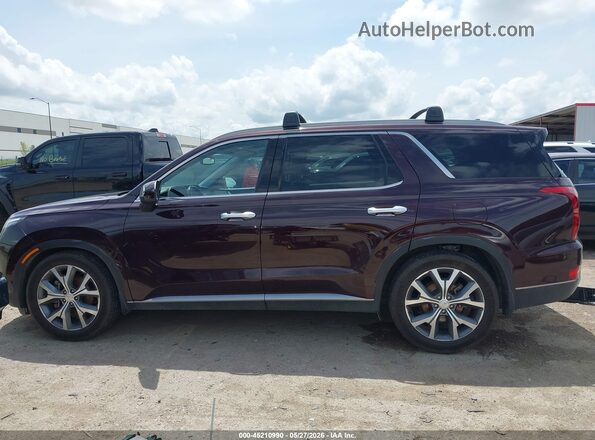 KM8R44HE3LU037622 2020 HYUNDAI PALISADE Burgundy Widok wnętrza 360 stopni