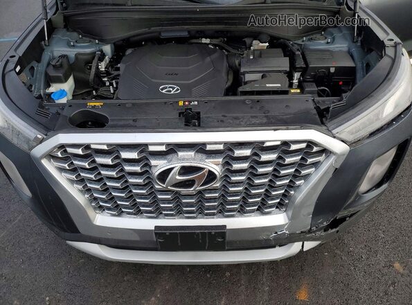 KM8R44HE7LU075712 2020 HYUNDAI PALISADE Charcoal Rear interior view