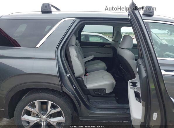 KM8R4DHE5MU191167 2021 HYUNDAI PALISADE Gray VIN კოდის სტიკერის ხედი