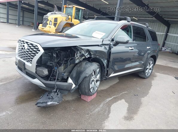 KM8R4DHE5MU191167 2021 HYUNDAI PALISADE Gray წინა მარცხენა ხედი სამი მეოთხედიდან
