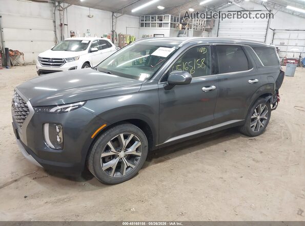 KM8R4DHEXMU306118 2021 HYUNDAI PALISADE Gray წინა მარცხენა ხედი სამი მეოთხედიდან