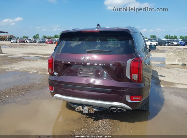 KM8R54HE9MU201356 2021 HYUNDAI PALISADE Maroon 