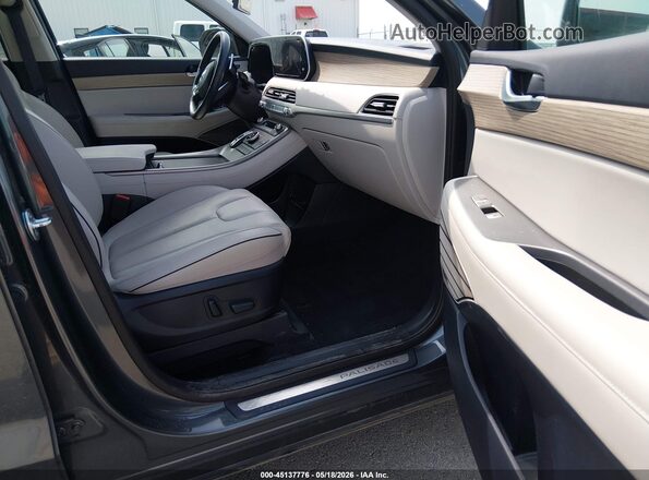 KM8R5DHEXMU238898 2021 HYUNDAI PALISADE Gray Вид салону спереду
