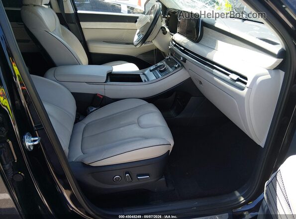 KM8R74GE1PU639028 2023 HYUNDAI PALISADE Black Вид салону спереду