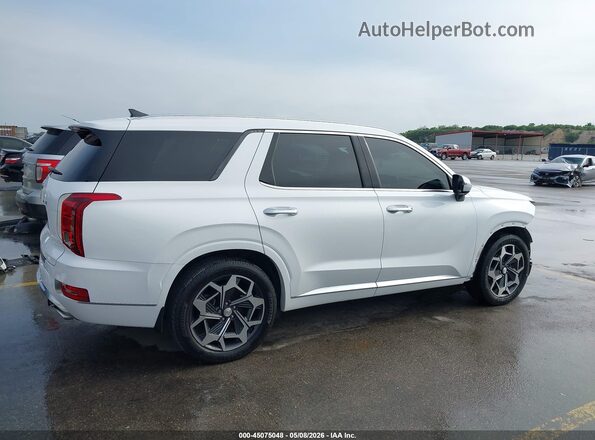 KM8R74HE1MU288003 2021 HYUNDAI PALISADE White Vista interior de 360 grados
