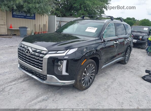 KM8R7DGE5PU628128 2023 HYUNDAI PALISADE Black წინა მარცხენა ხედი სამი მეოთხედიდან