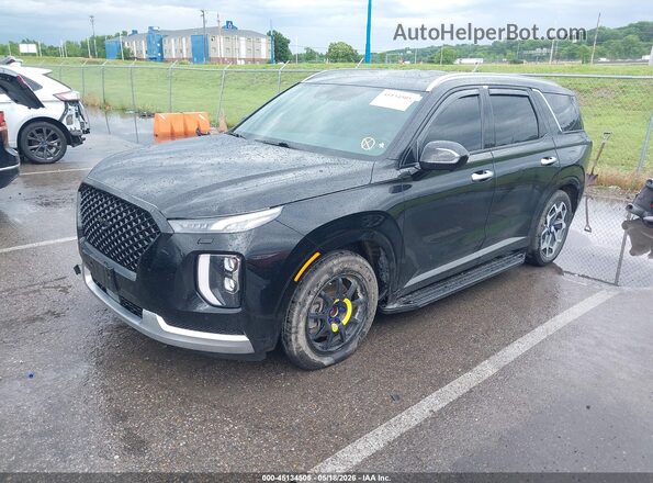 KM8R7DHE1MU178908 2021 HYUNDAI PALISADE Черный Передняя левая четверть