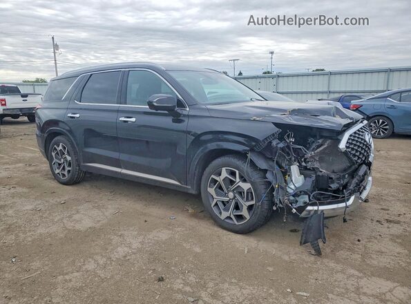 KM8R7DHE1MU315975 2021 HYUNDAI PALISADE Черный Передняя правая четверть