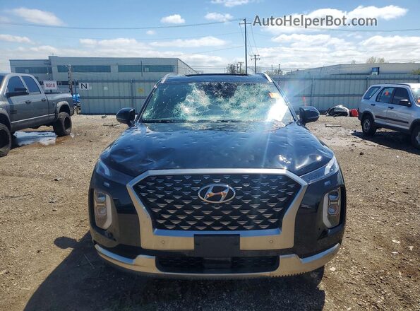 KM8R7DHE7NU426600 2022 HYUNDAI PALISADE Black Front view