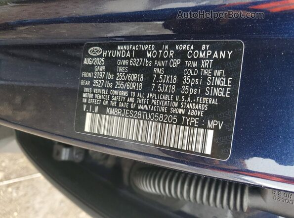 KM8RJES28TU058205 2026 HYUNDAI PALISADE Blue 