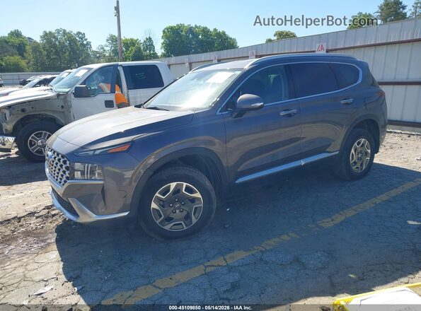 KM8S2DA13NU025617 2022 HYUNDAI SANTA FE HYBRID Gray წინა მარცხენა ხედი სამი მეოთხედიდან