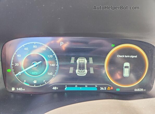 KM8S3DA13MU008375 2021 HYUNDAI SANTA Black Вид щитка приладів