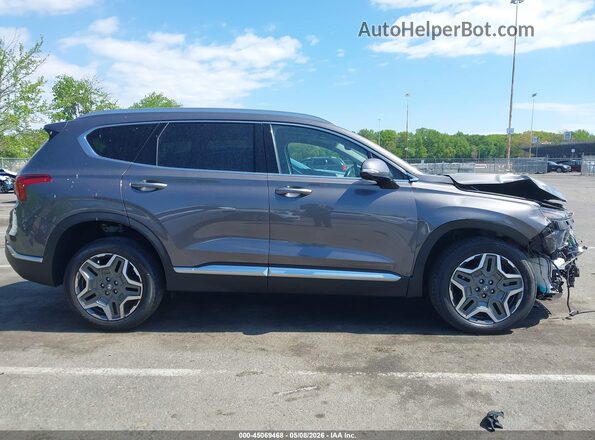 KM8S5DA10NU051065 2022 HYUNDAI SANTA FE HYBRID Серый Вид задней части салона