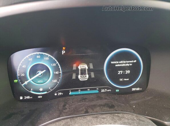 KM8S6DA23PU097336 2023 HYUNDAI SANTA Silver Vista del cuadro de instrumentos