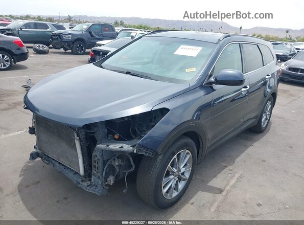 KM8SM4HF0HU201300 2017 HYUNDAI SANTA FE Gray წინა მარცხენა ხედი სამი მეოთხედიდან