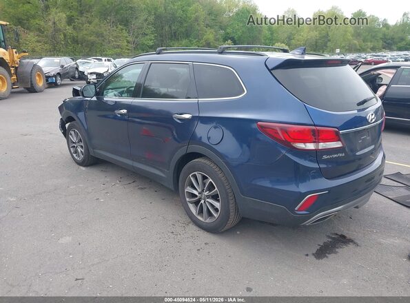 KM8SMDHF2HU215411 2017 HYUNDAI SANTA FE Синий Задняя левая четверть