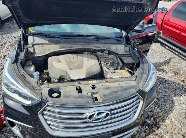 KM8SMDHF8JU295089 2018 HYUNDAI SANTA Black უკანა სალონის ხედი