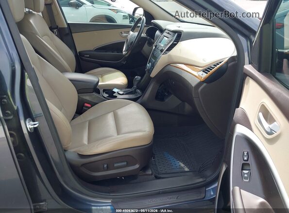 KM8SN4HF3GU135482 2016 HYUNDAI SANTA FE Gray Widok wnętrza z przodu