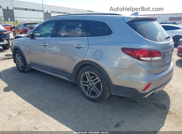 KM8SR4HF1HU180748 2017 HYUNDAI SANTA FE Silver Задня ліва чверть