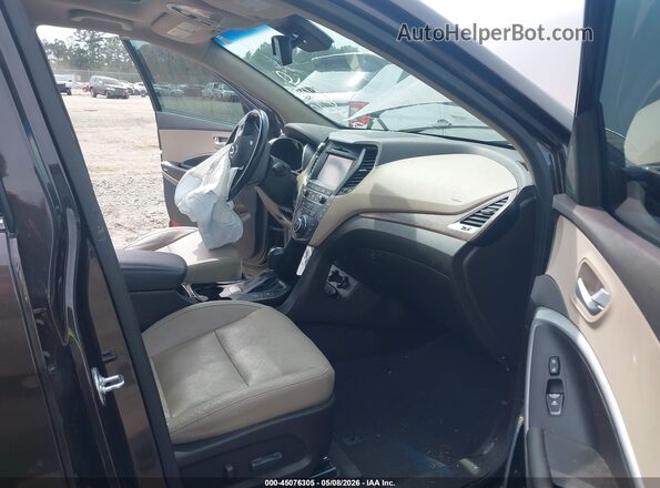 KM8SR4HF1HU214526 2017 HYUNDAI SANTA FE Серый Вид салона спереди