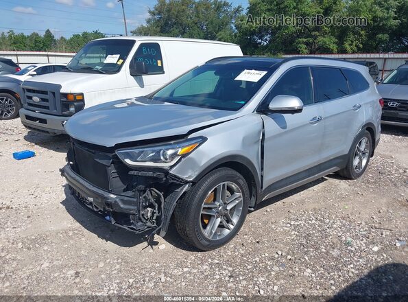 KM8SR4HF7JU290886 2018 HYUNDAI SANTA FE Silver წინა მარცხენა ხედი სამი მეოთხედიდან