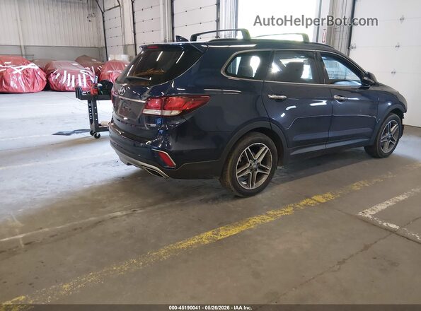 KM8SRDHFXJU278070 2018 HYUNDAI SANTA FE Blue Հետևի աջ