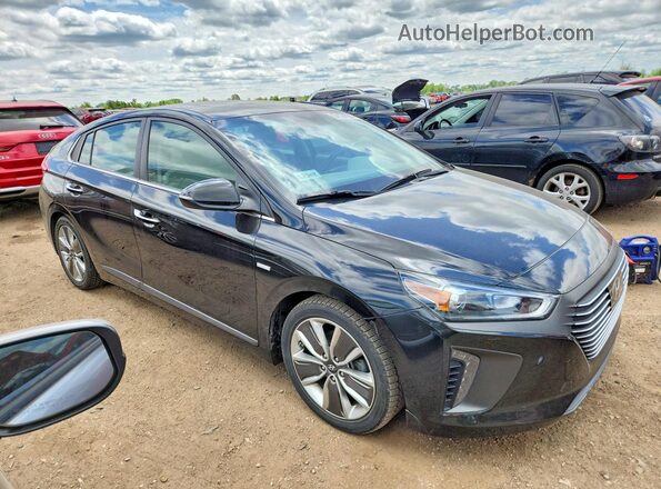 KMHC05LC0JU072208 2018 HYUNDAI IONIQ Черный Передняя правая четверть