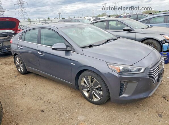 KMHC05LC1HU020449 2017 HYUNDAI IONIQ Gray Delantero derecho