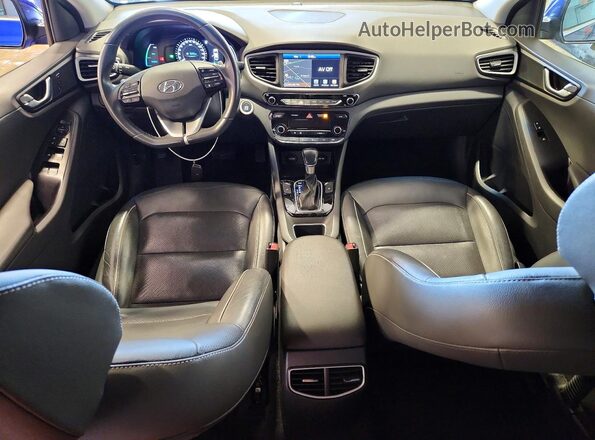 KMHC05LC7KU110535 2019 HYUNDAI IONIQ Blue Widok deski rozdzielczej