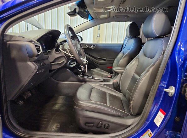KMHC05LC7KU110535 2019 HYUNDAI IONIQ Blue Widok wnętrza z przodu
