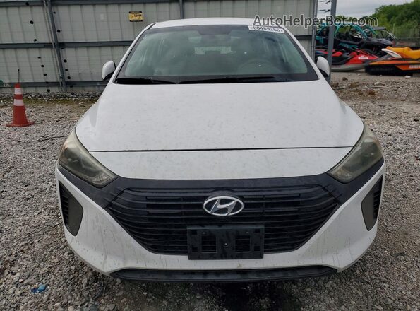 KMHC65LC0JU076337 2018 HYUNDAI IONIQ White წინა ხედი