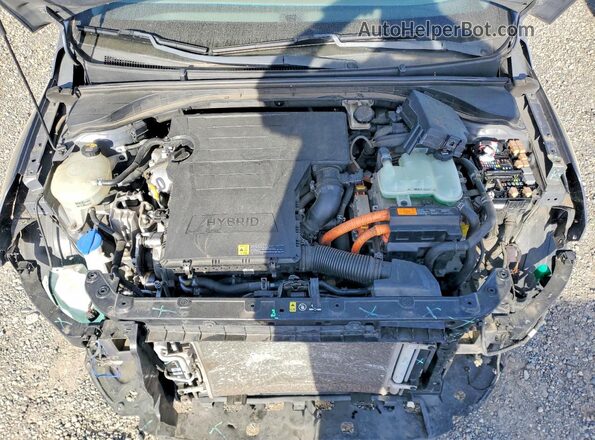 KMHC65LC2HU024573 2017 HYUNDAI IONIQ Charcoal Widok wnętrza z tyłu