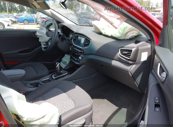 KMHC65LC3KU171024 2019 HYUNDAI IONIQ HYBRID Red წინა სალონის ხედი