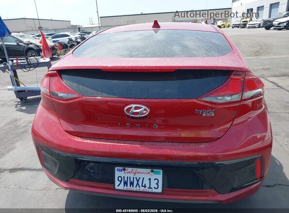 KMHC65LC6KU180672 2019 HYUNDAI IONIQ HYBRID Red 