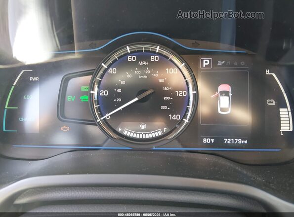 KMHC65LC8JU100285 2018 HYUNDAI IONIQ HYBRID White Widok tylnych siedzeń