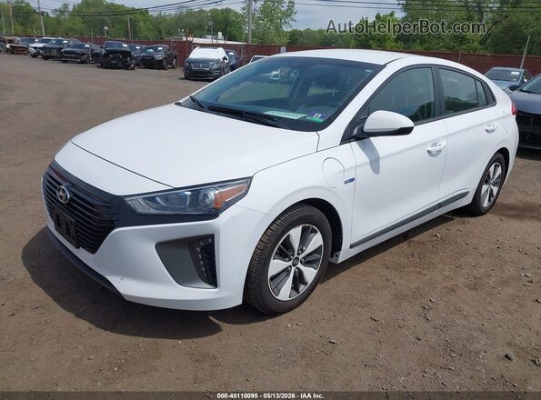 KMHC65LD3KU132099 2019 HYUNDAI IONIQ PLUG-IN HYBRID White წინა მარცხენა ხედი სამი მეოთხედიდან