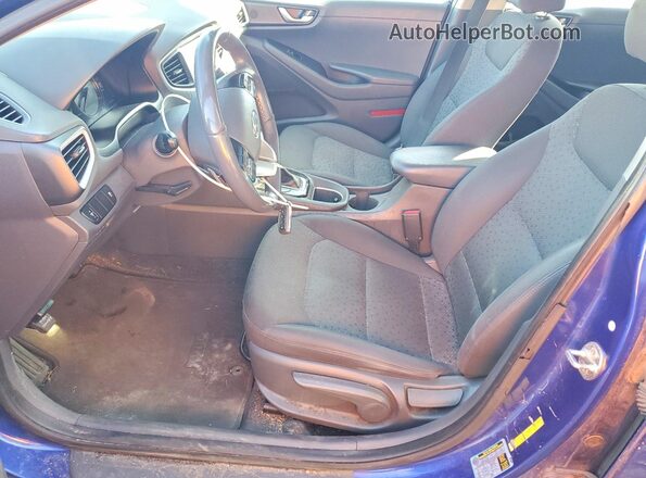 KMHC65LD7KU115483 2019 HYUNDAI IONIQ Синий Вид салона спереди