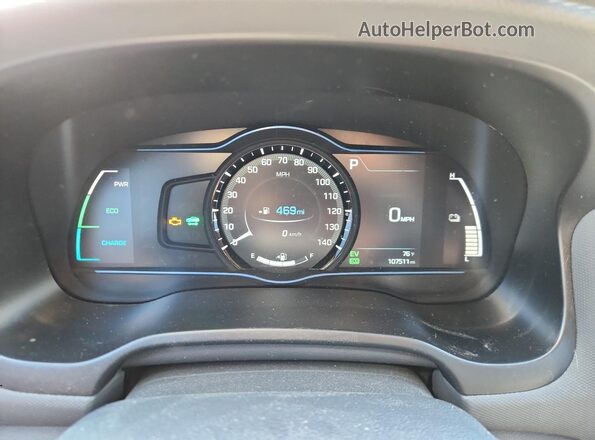 KMHC75LC2HU049194 2017 HYUNDAI IONIQ Black ხელსაწყოთა პანელის ხედი