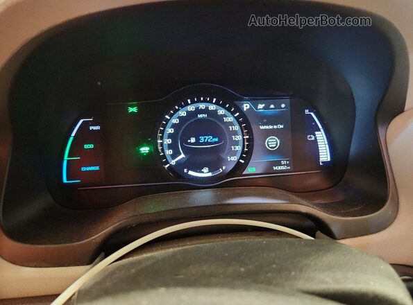 KMHC75LC5HU055412 2017 HYUNDAI IONIQ Black ხელსაწყოთა პანელის ხედი