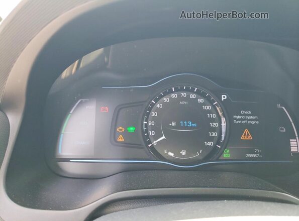 KMHC75LC5KU111727 2019 HYUNDAI IONIQ White 