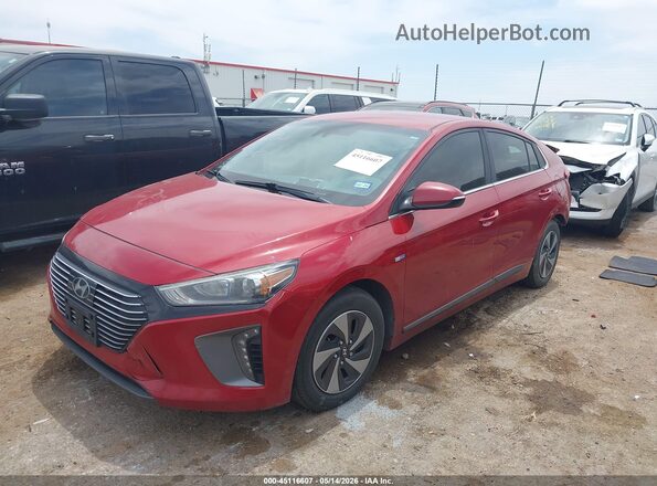 KMHC75LC5KU134666 2019 HYUNDAI IONIQ HYBRID Maroon წინა მარცხენა ხედი სამი მეოთხედიდან