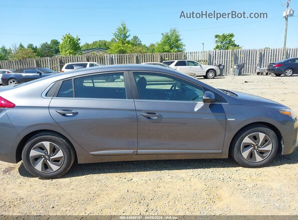 KMHC75LC6JU082463 2018 HYUNDAI IONIQ HYBRID Gray Widok wnętrza z tyłu
