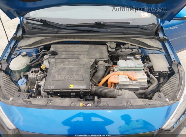 KMHC75LC8JU102454 2018 HYUNDAI IONIQ HYBRID Blue Widok z tyłu