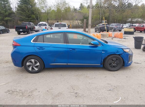 KMHC75LC8JU102454 2018 HYUNDAI IONIQ HYBRID Blue Widok wnętrza z tyłu
