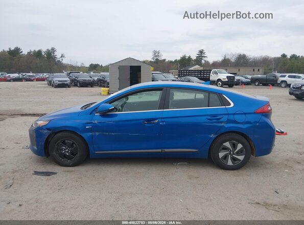 KMHC75LC8JU102454 2018 HYUNDAI IONIQ HYBRID Blue Widok wnętrza 360 stopni