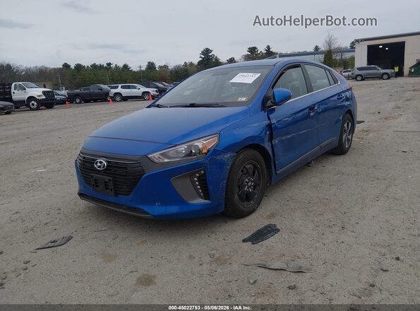 KMHC75LC8JU102454 2018 HYUNDAI IONIQ HYBRID Blue Przód lewy