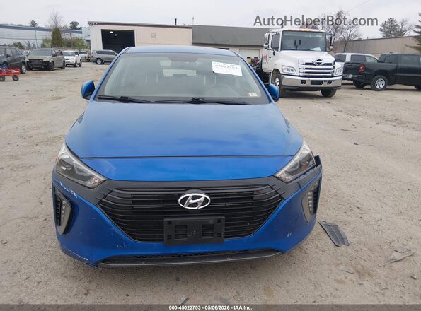 KMHC75LC8JU102454 2018 HYUNDAI IONIQ HYBRID Blue Widok zestawu wskaźników