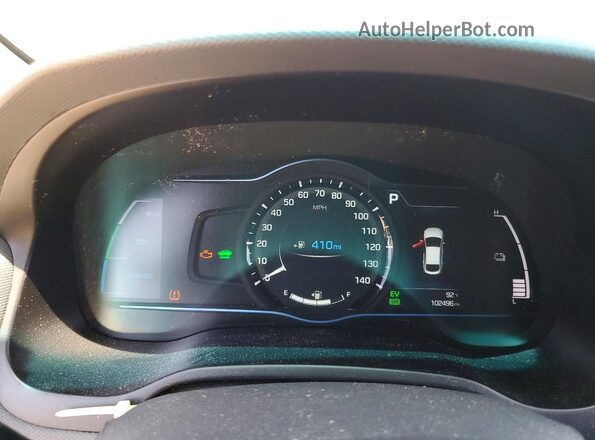 KMHC75LC8KU132166 2019 HYUNDAI IONIQ Black Widok zestawu wskaźników